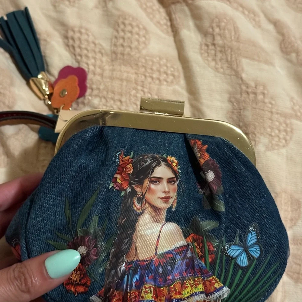 Nicole Lee Denim Blue  Wristlet - Picture 5 of 7